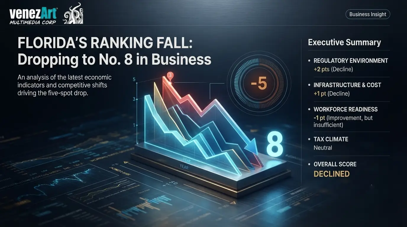 Florida fell five spots to No. 8 in business rankings