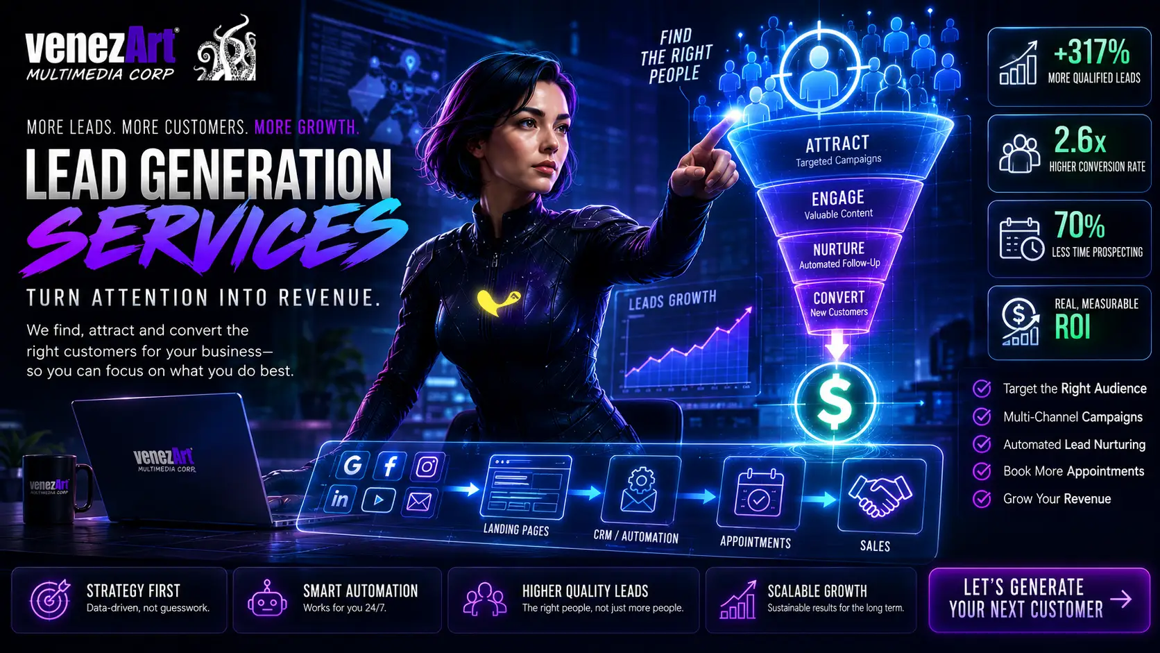 Lead Generation Services Jupiter FL | VenezArt Multimedia Corp